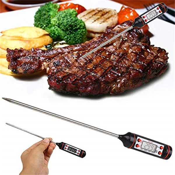 Digital Cooking Food Thermometer Kitchen Household Meat Thermometer Baking BBQ Electronic Thermometers With 4 Buttons Cookware