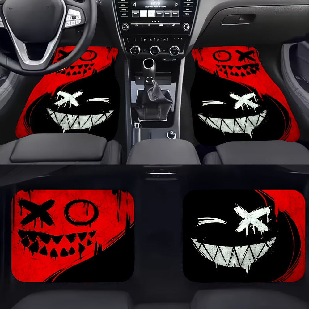TEMU 2pcs-4pcs Anime Halloween Car Floor Mats Set - , Non-slip & Easy To Clean - Vehicles