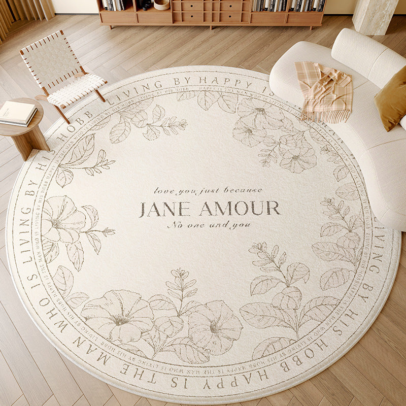 Carpet Living Room Round Sofa Cushion New French Retro Style Versatile Easy To Care Coffee Table Blanket Large Area