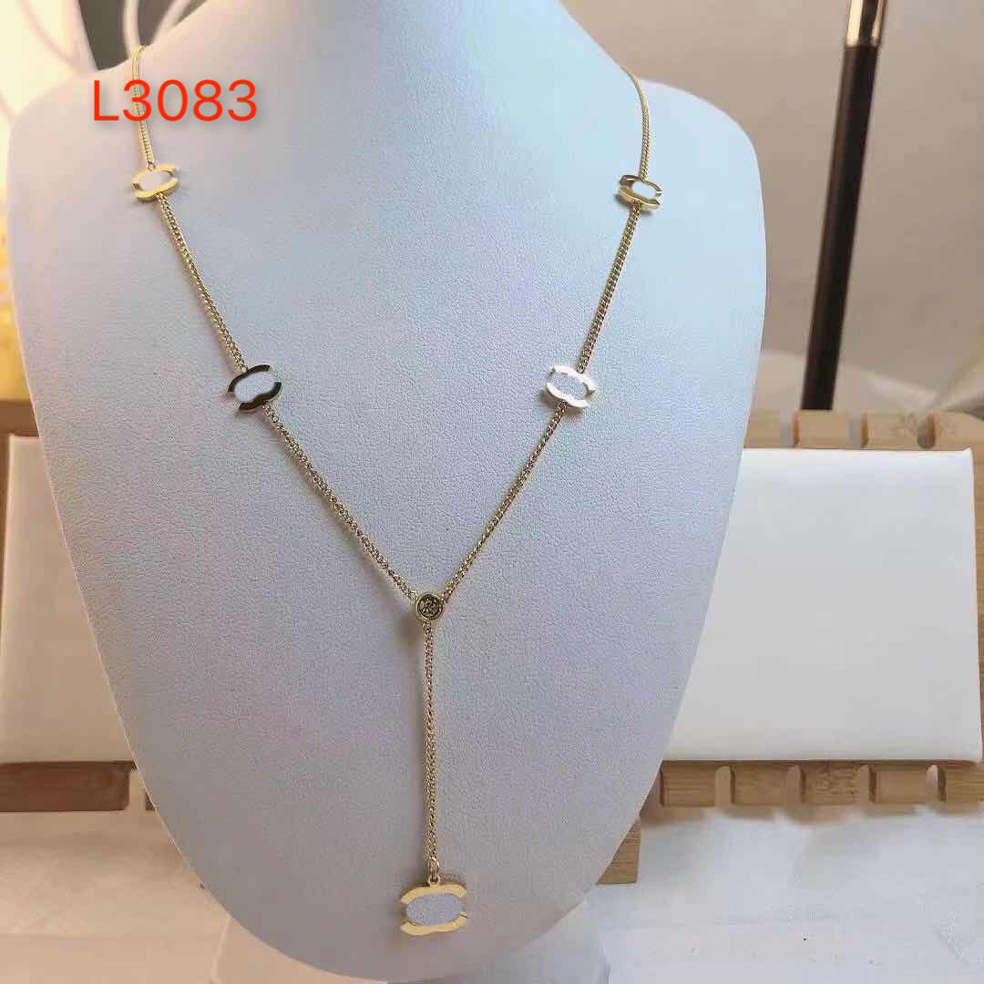 Designer Pendants Necklaces Classic Brand Crystal Pearl Letter C Choker Pendant Necklace Sweater Chain Jewelry Accessories