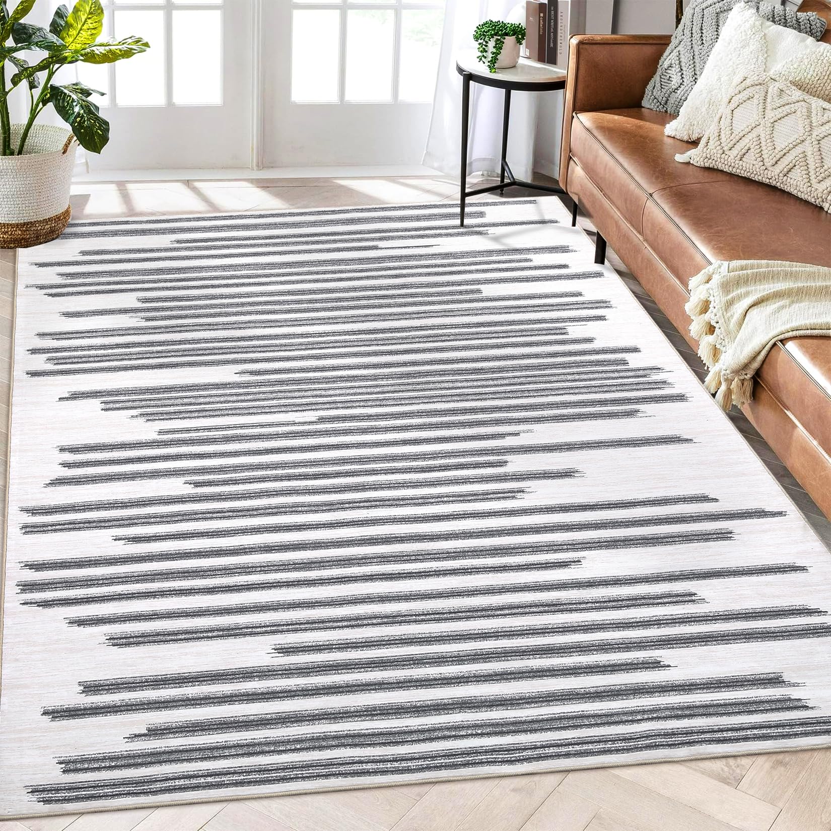Garvee Washable Area Rugs 10x13 Extra Large Non-Slip Modern Geometric Carpet for Living Room Bedroom Farmhouse
