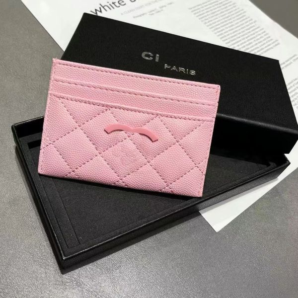 2024 New brand fashion small checkered purse Alphabet Pearl Fashion Designer Card Bag portable Holders Hot sales Wallets