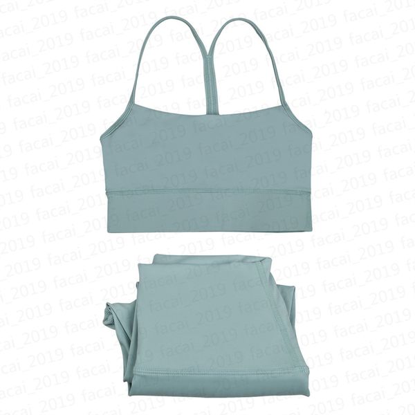 Women&#039;s Yoga lingerie Bra set Flared Pants set Summer Y-U-shaped Ring Built-in Chest Pad Sports Bra for Women Gym Sleeveless Fitness Yo