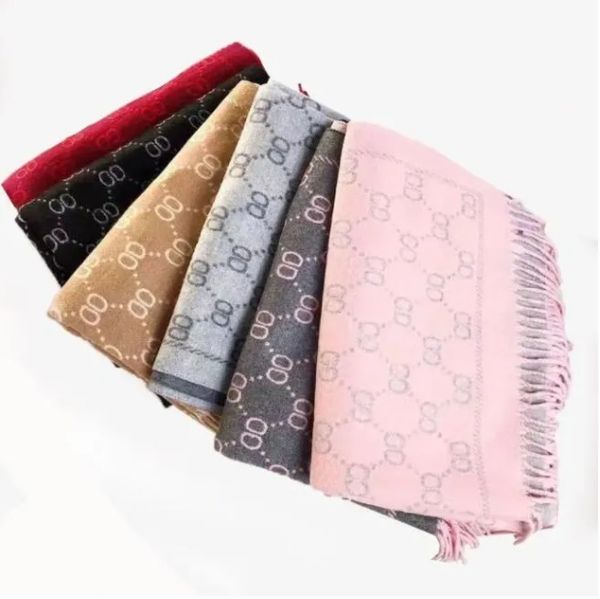 Scarf Luxury Design Women Cashmere Scarf Classic Full Letter designer scarf Soft Smooth Warm Wraps With Tag Autumn Winter Long Shawl Quality