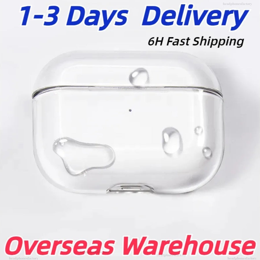For Airpods pro 2 air pods 4 3 5 Earphones Max Headphones airpod 4 Bluetooth Headphone Accessories Solid Silicone Protective Cover Wireless Charging