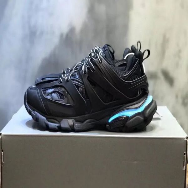 Designer shoes track Casual shoes Led Tracks 3.0 Sneakers Womens Mens Trainers Hoodie Tess Gomma Leather All Blacks Nylon Printed Platform R