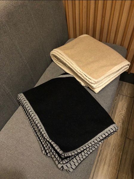 140-180cm Letter Cashmere Blanket Crochet Soft Wool Shawl Portable Warm Plaid Sofa Travel Fleece Knitted Throw Cape Blankets