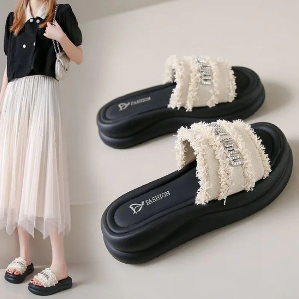 Wear Casual Summer 2024 New Fashion Rhie Flat Beach Sandals, Women&#039;s Shoes fa27