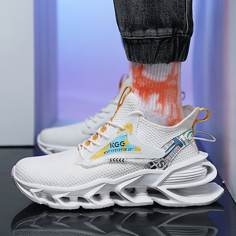 2022 Spring New Spot Fashion Blade Shoes Flying Woven Breathable Trend Men&#039;s Shoes Outdoor Casual Thick-soled Sneakers
