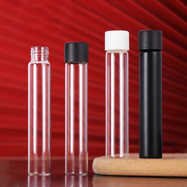 Empty Packaging Bottles Glass Tubes with Childproof push button Screw Cap for 29G 30G Juice Liquid oil containers Bottle offer OEM Stickers