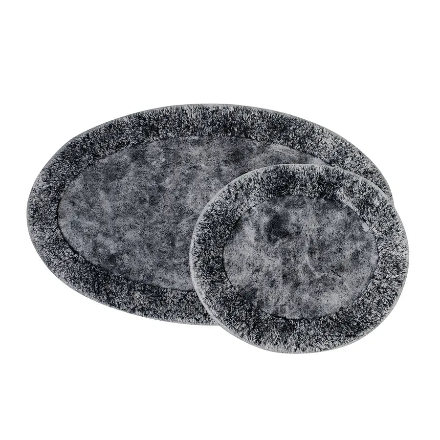 Karaca Home Barny Bath Mat, 2 Piece, Anthracite
