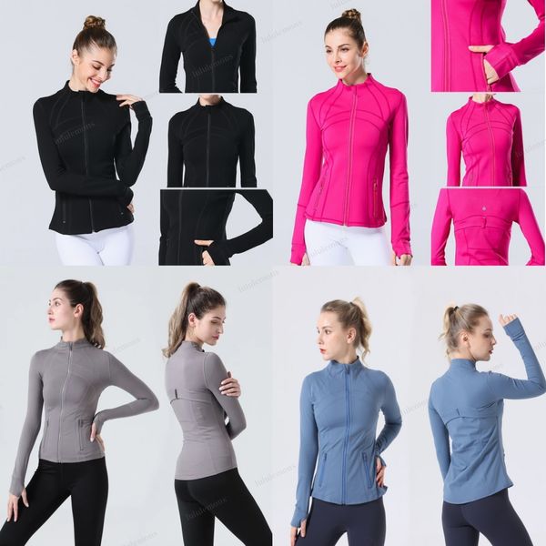 Hot Sell Yoga Womens Define Workout Sport Coat Fiess lululieas lemonlies Jacket Sports Quick Dry Activewear Top Solid Zip Up Sweatshirt Spor