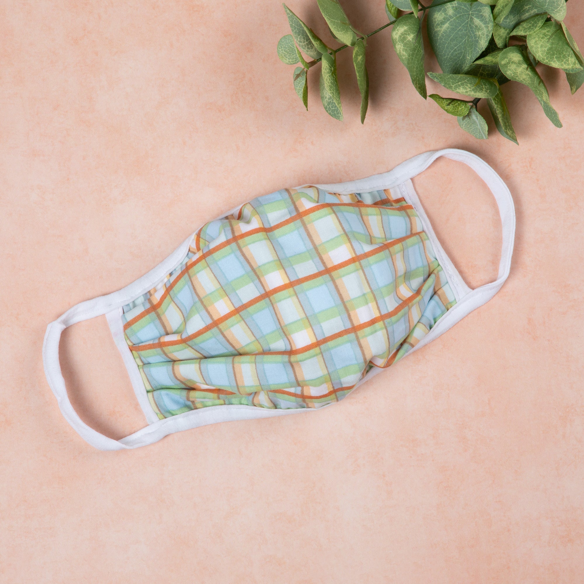 Vibrant Cloth Face Mask - Made in USA - Plaid