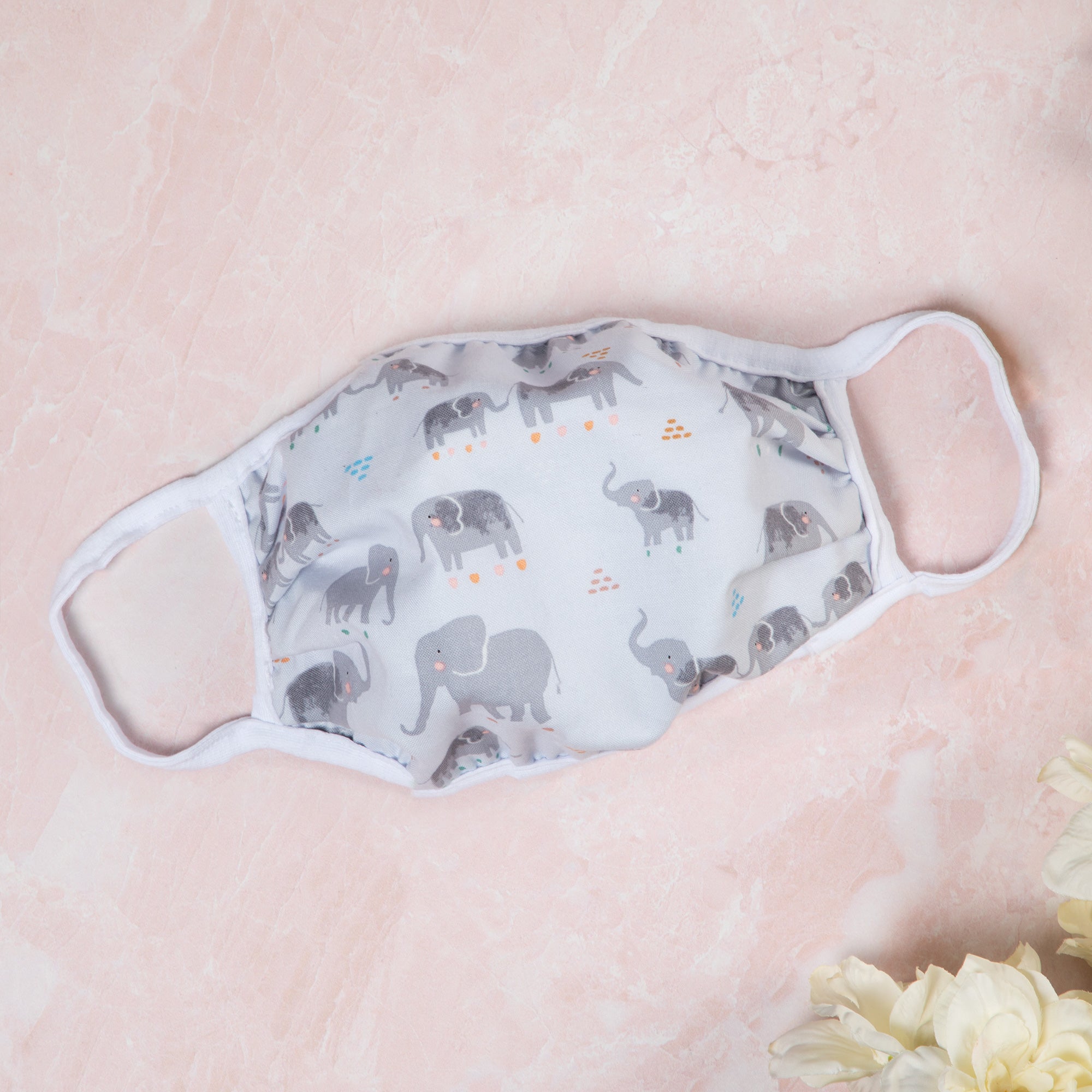 Vibrant Cloth Face Mask - Made in USA - Elephants