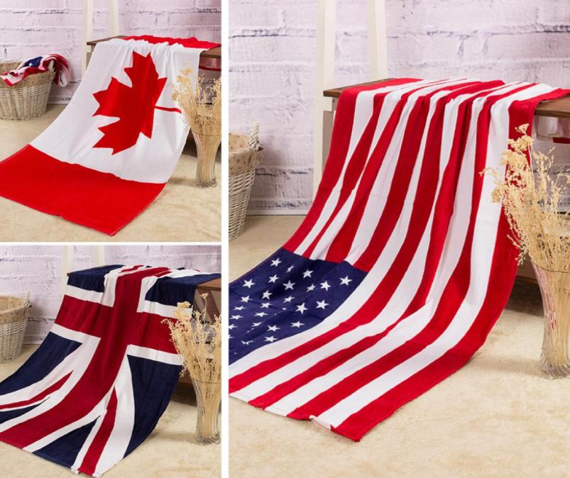 100 cotton beach towel drying washcloth swimwear shower towels USA UK Canada flag dollar design bath towel 1818851