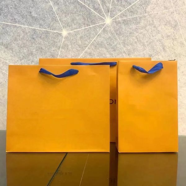 High quality luxury bag, yellow portable paper bag, clothing storage paper bag 888