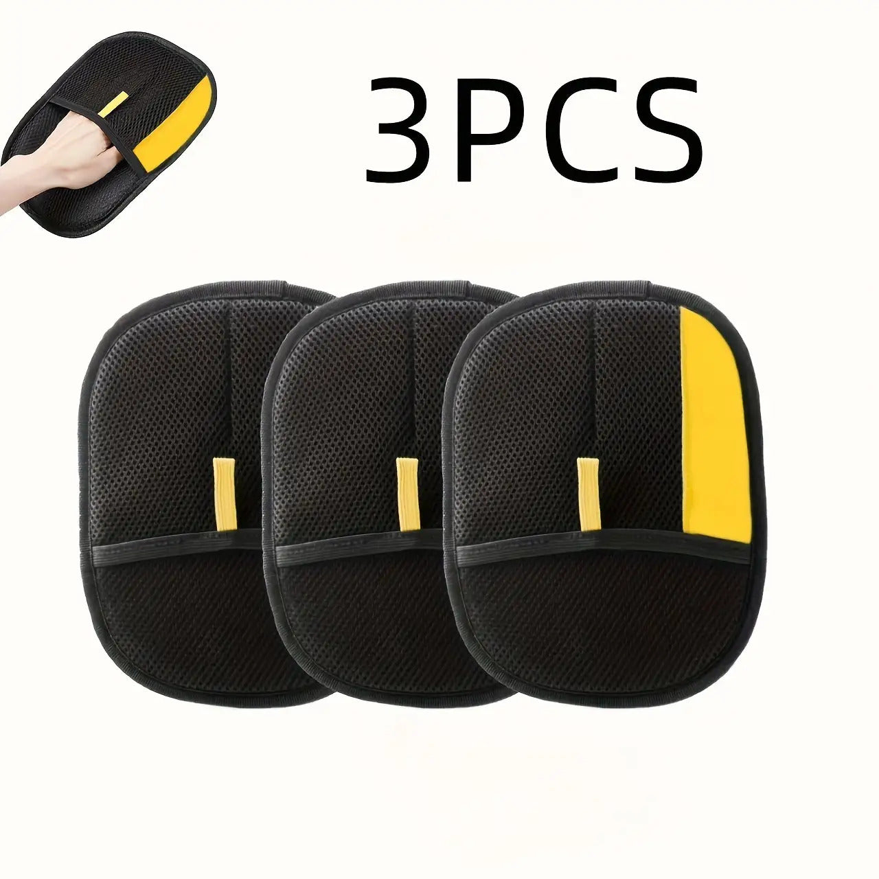 TEMU 3 Pieces Pet Hair Removal Gloves, Static Cat And Dog Grooming Gloves, Reusable Cat Hair Removal Brush Gloves, Dog Hair Removal