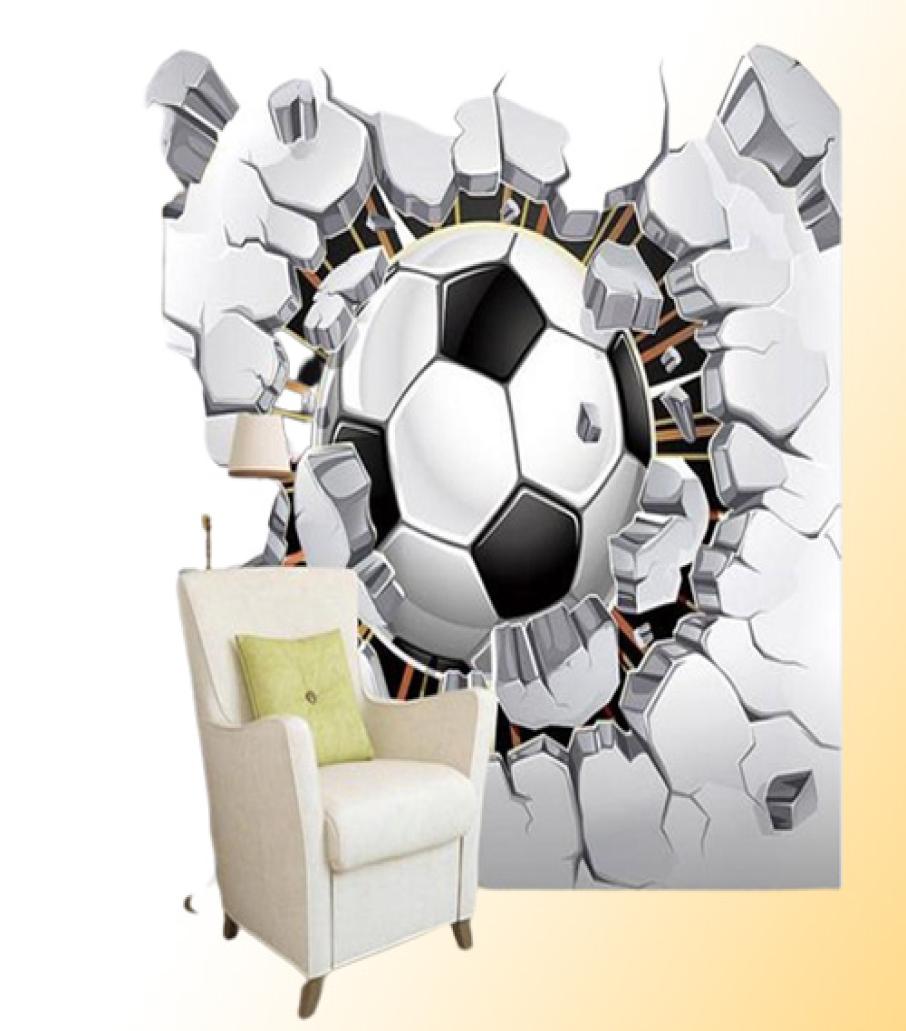 Custom Wall Mural Wallpaper 3D Soccer Sport Creative Art Wall Painting LivingRoom Bedroom TV Background Po Wallpaper Football6082024