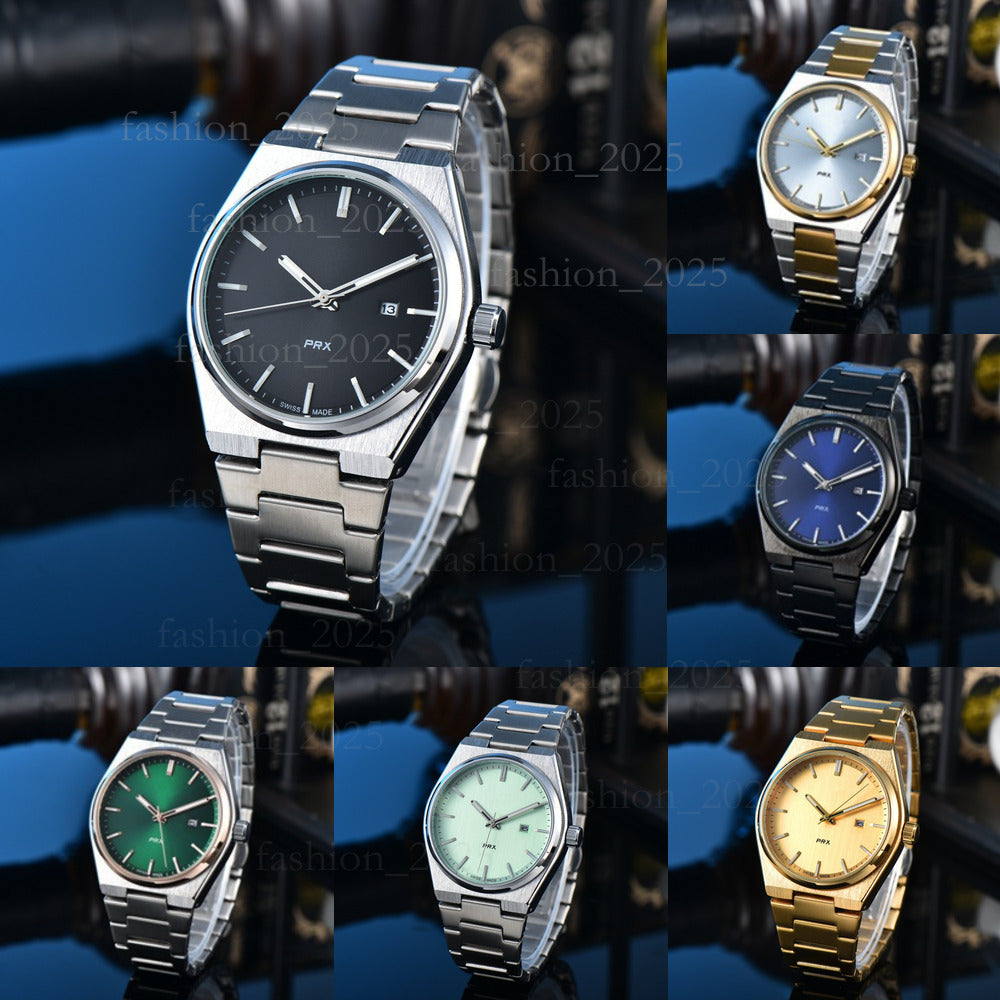 Tissoty Watch Luxury Men Tissoty Prx Man Watches Women Watch Stainless Steel Quartz Movement Clock Splash Waterproof Designer Tissiot Wristwatch Mon