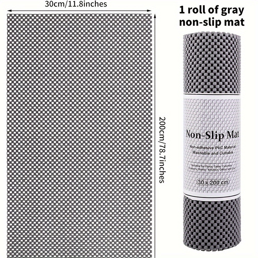 TEMU 1pc Shelf Liners, Non-slip Mat, Area Rug Pad, Anti Slip Gripper Roll Rubber Matting, Waterproof Floor Mat, Pvc Shelf Drawer Liner, For Home,