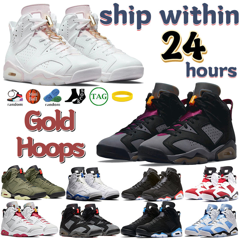 Designer 6 6s Basketball Shoes jumpman Gold Hoops Bordeaux Cactus British khaki Singles Day TS Cactus men sneakers Tech Chrome Carmine Washed Denim