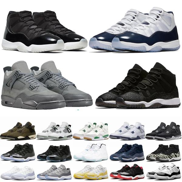 Black Cat Men Women 4 Basketball Shoes Mens ao ar livre Trianers Militar Black Sail Olive Fire Canário Vermelho Cool cinza 11 Altos tênis fe