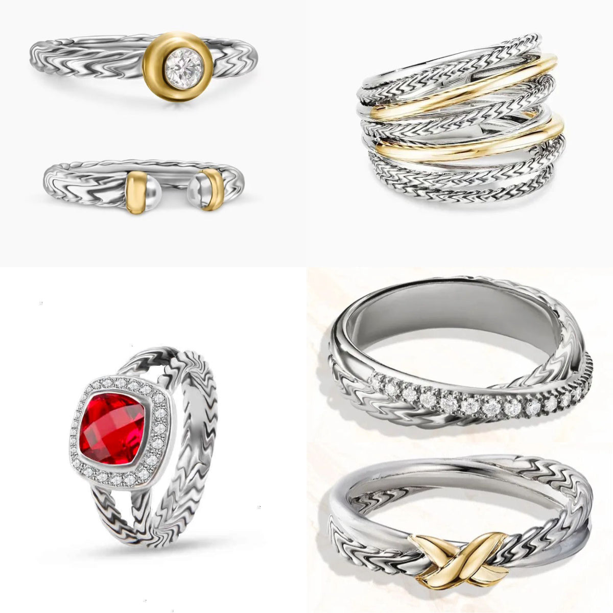 ring designer luxury jewelry rings designer for women mens ring sterling silver jewelry 925 Copper Fine jewellery Party Twisted rings gold diamond r