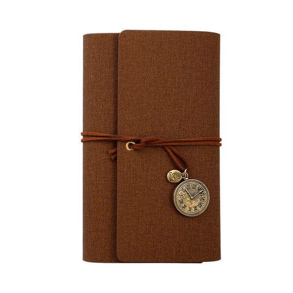A6 PU Leather Vintage Journal Notebook Refillable Retro Diary Notepad Sketch Book Writing Pad Office School Gift W0065