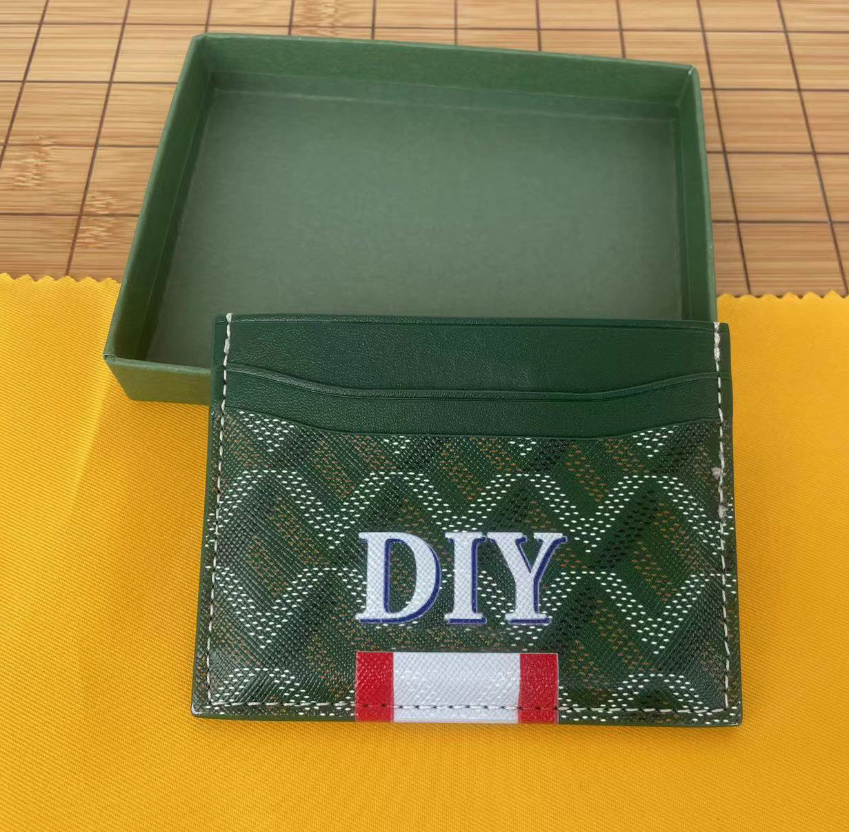 Card Holders Women MEN bag Clutch Real leather wallet slot pocket DIY Do It Yourself handmade Customized personalized customizing G1