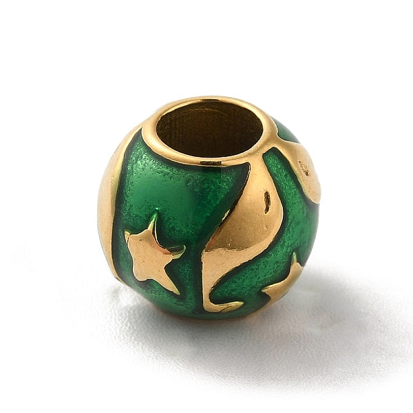 Perles européennes en acier inoxydable 304 émaillées avec placage ionique (IP)