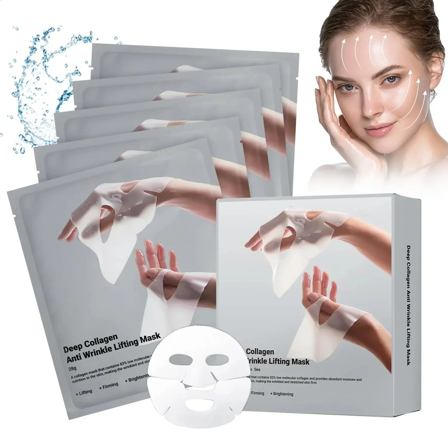 Deep Collagen Anti Wrinkle Mask Collagen Face Mask Overnight Deep Collagen Mask for 5Pack 250418