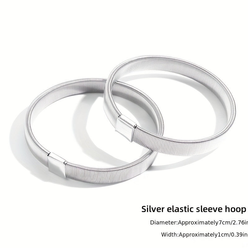 TEMU 2 Sleeve Garters For Fixing And Shortening The Sleeves Of Shirts And Suits, With A Golden , Featuring Anti-slip Straps For Tightening And