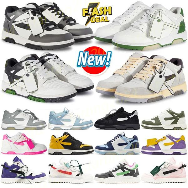 FreeShipping Out Of Office Sneaker Designer Casual off whitesdesigner shoes Women Sports Mixed Color Flat Men Vintage Distressed Mens Traine