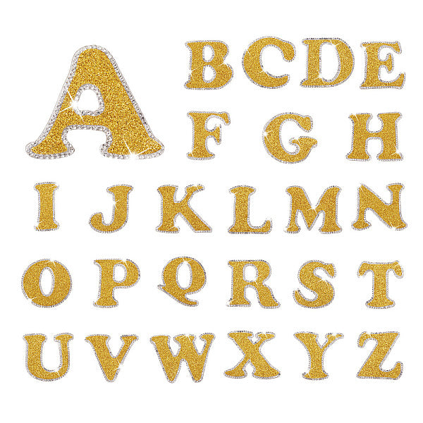 26 lettere panno stirare-cucire sulle toppe