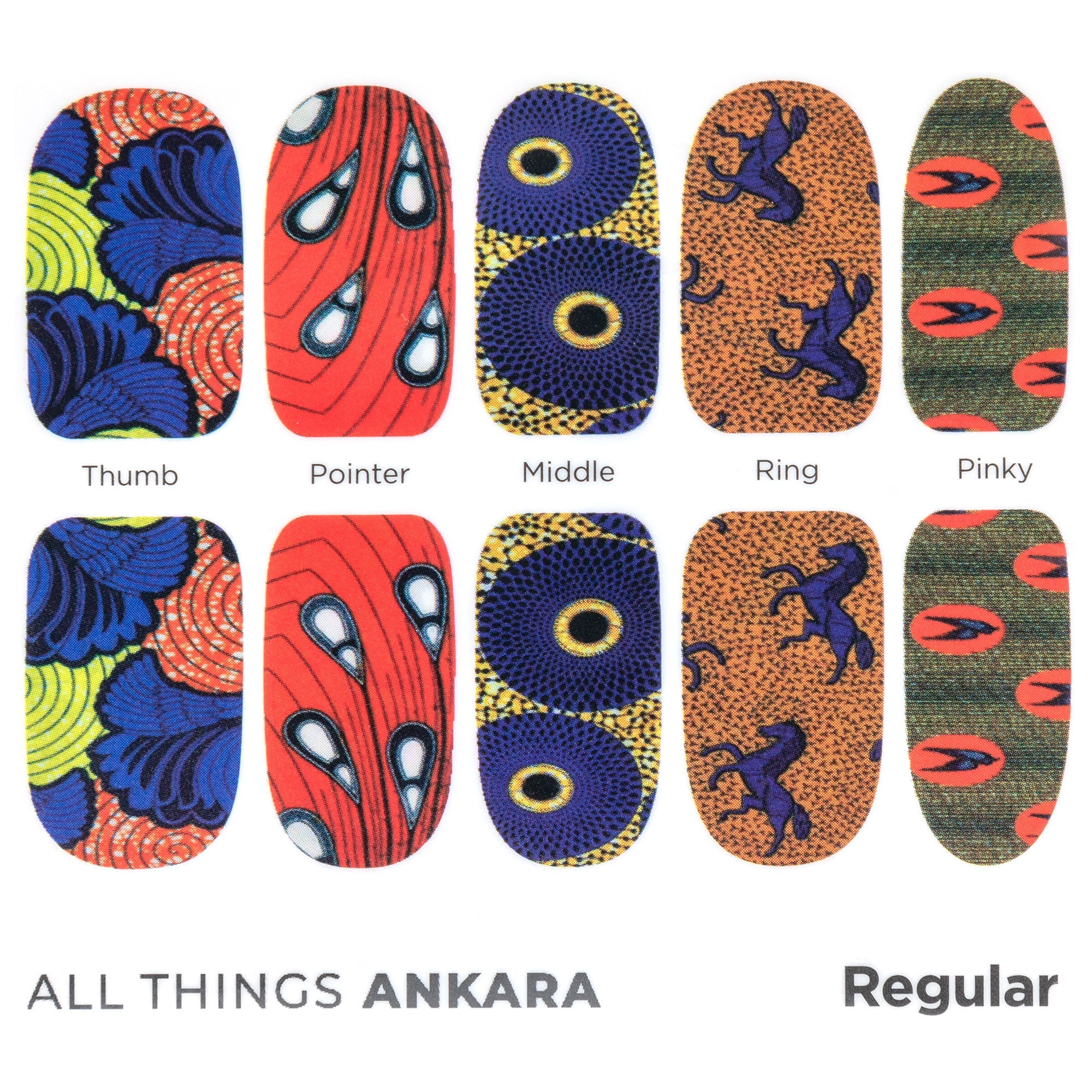 African Print Nail Wraps - Iziegbe
