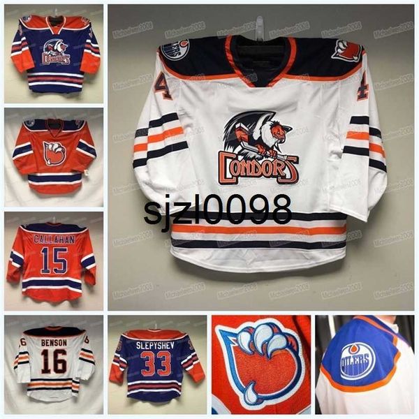 Sj98 Custom Bakersfield Condors AHL Hockey Jersey Seth Griffith Cooper Marody Adam Cracknell Philip Broberg Raphael Lavoie James Hamblin