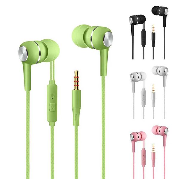 1Pcs Wired Super Bass Crack Colorful Headset Earbud With Microphone Hands Free For Samsung VPB S12 Sport Earphone 3.5mm Z241011