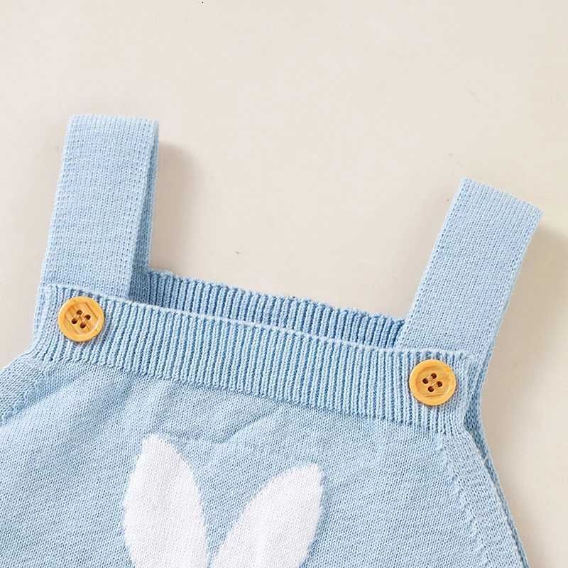 w491 Baby Bodysuits Clothes Spring Autumn Rabbit Knitted Newborn Boys Girls Easter Onesie Clothes 018m Cotton Knitted Infant Outfits