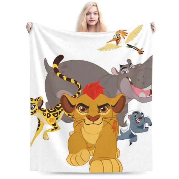 Lion Guard Blanket Soft Warm Flannel Throw Blanket Cover for Bed Living room Picnic Travel Home Couch Y240730