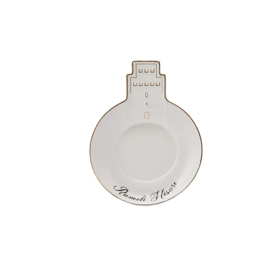 Karaca Istanbul Collection Rumelian Castle Porcelain Saucer, 11cm, White