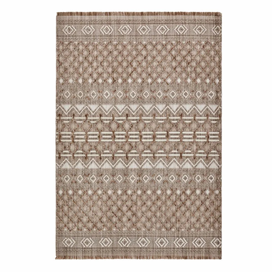 Kasmir Rugs 724 Scandinavian Sven Rug, 80cmx150cm, Brown Cream