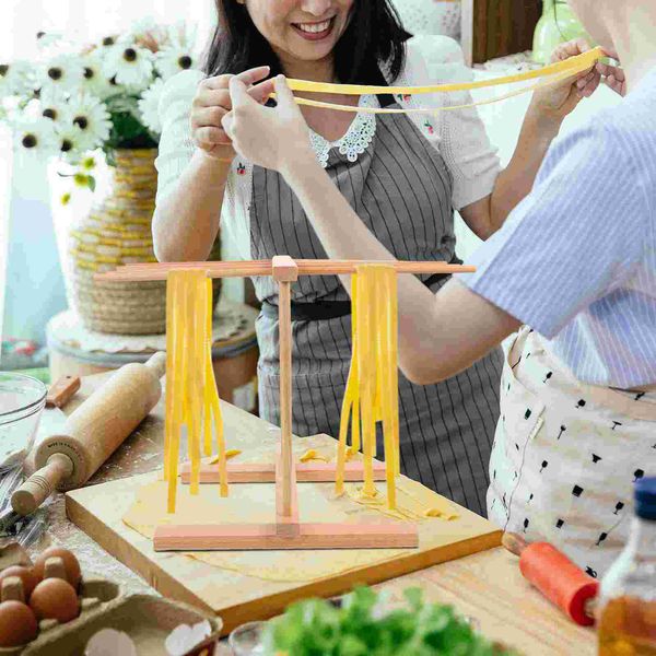 Other Kitchen Dining Bar Pasta Rack Drying Noodle Dryer Stand Hanger Spaghetti Hanging Holder Home Maker Tree Fresh Wooden Collapsible Folda