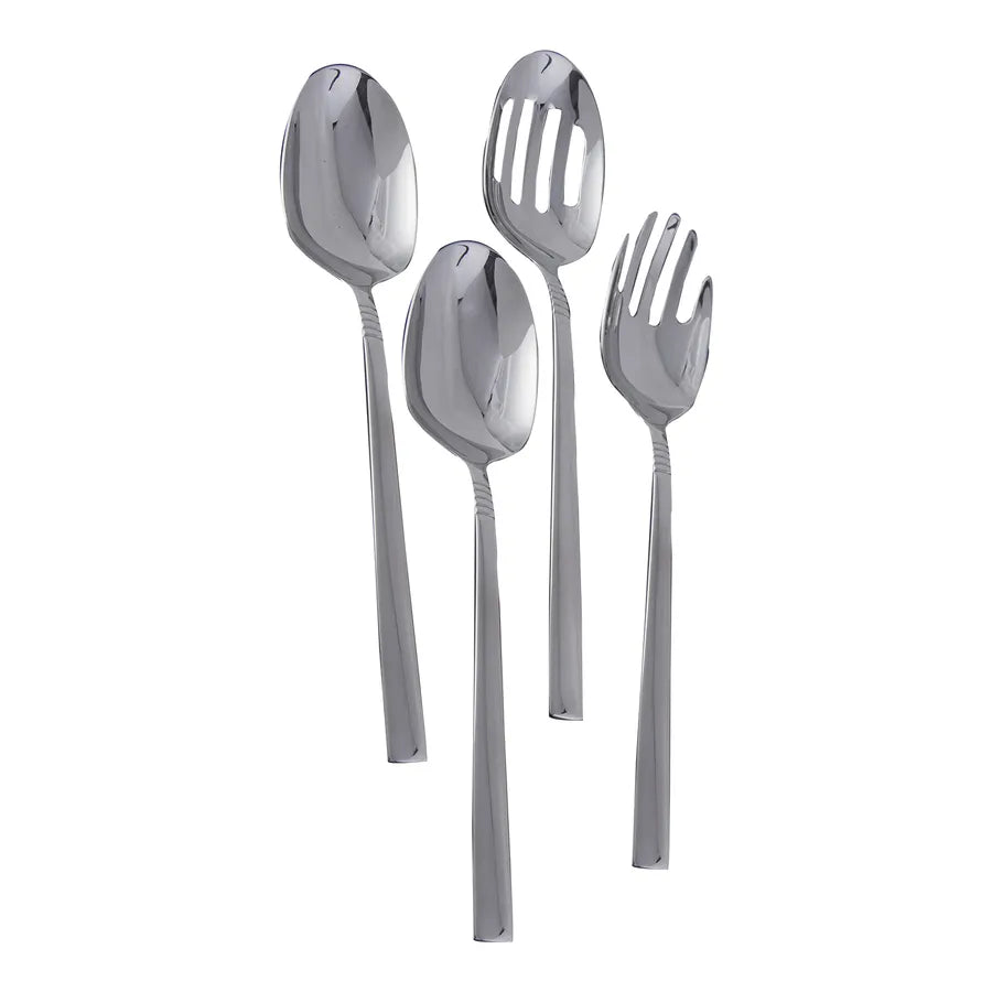 Karaca Nil 4 Piece Kitchen Utensil Set, Silver