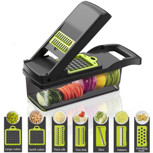 Fruit Vegetable Tools Cutter Multifunctional Food Slicer Potato Peeler Carrot Onion Grater Kitchen Accessories Basket 230901