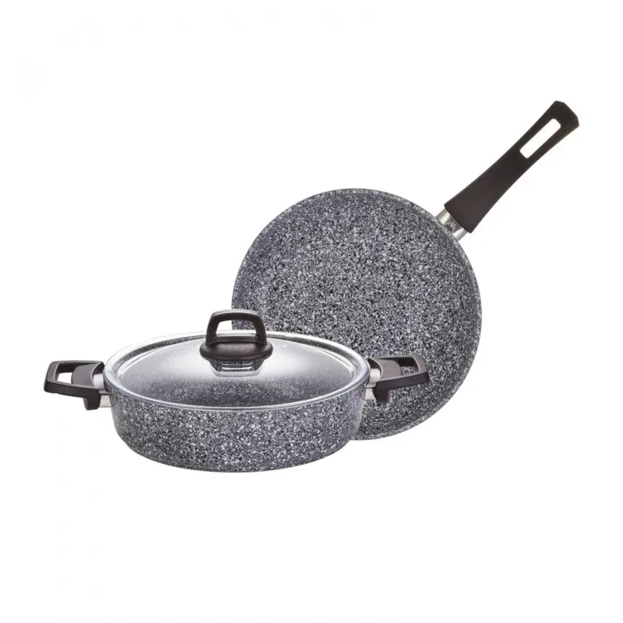 Karaca Azul Biogranite 3-Piece Non-Stick Cookware Set, Grey