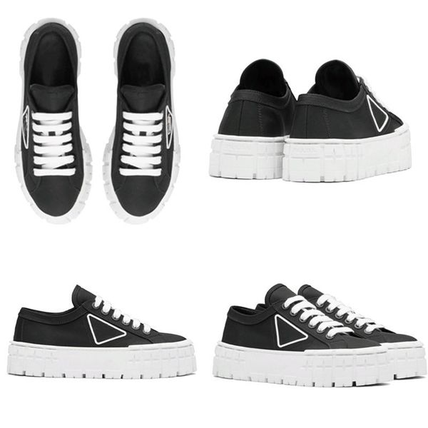 Shoes Designer Sneakers Gabardine Nylon Trainers Luxury Canvas Sneaker Platform Solid Heighten Lady