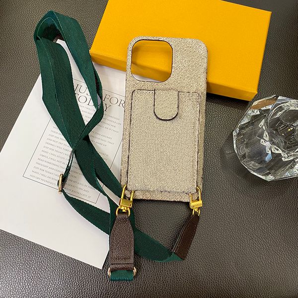 Luxury Leather Wallet Designer Phone Case for iPhone 16 15 Samsung S25 S24 Crossbody Strap Card Holder Magnetic Tab Closure Lens Bump Hardwa