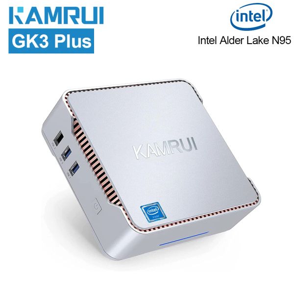 KAMRUI GK3V Plus Mini PC Gamer Windows 11 Pro Intel 12th Alder Lake N95 DR4 16GB 512GB WIFI5 ,Bluetooth 4.2 VGA Gaming Computer