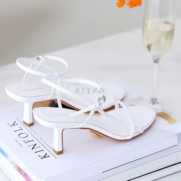 Summer Low Sandals Woman Leather Suit Female Beige Womens Shoes High Heels Lowheeled Black Comfort Stiletto Girls Fas 240615-56565