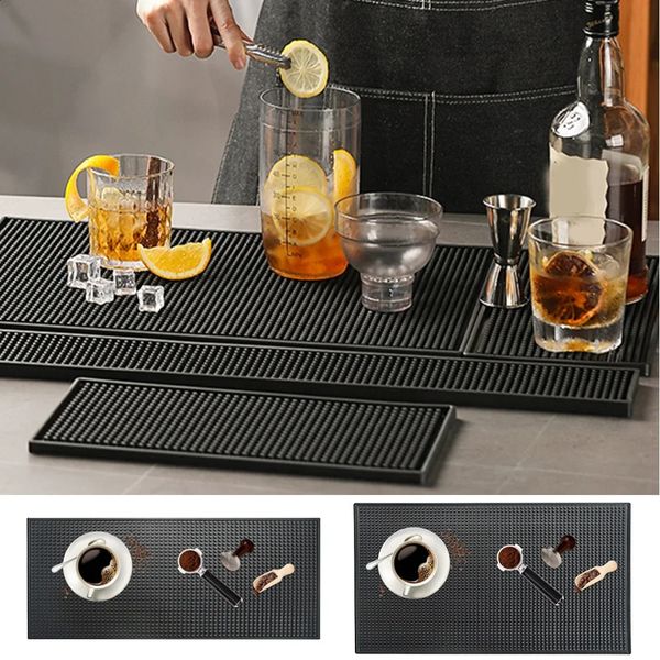 Bar mat rubber anti slip PVC coffee bar coaster waterproof and heatresistant making countertop used for home accessories 240819